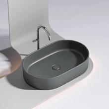 CeramicaNova Element CN6048MDH Темный антрацит матовый 61 Раковина 38,5x60,8x12,2 см, Италия - фото 1 - 2 CeramicaNova Element CN6048MDH Темный антрацит матовый 61 Раковина 38,5x60,8x12,2 см, Италия - фото 1 - фото 2