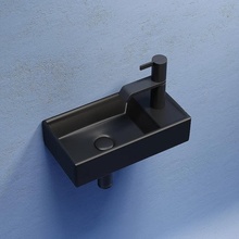 CeramicaNova Element CN6051LMB Черный матовый L 41 Раковина 21,7x40,7x10 см, Италия - фото 1 - 3 CeramicaNova Element CN6051LMB Черный матовый L 41 Раковина 21,7x40,7x10 см, Италия - фото 1 - фото 3