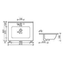 CeramicaNova Element CN7001MB Черная матовая 60 Раковина 46,5x61x18 см, Италия - фото 1 - фото 3