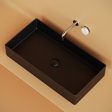 CeramicaNova Element CN6071MB Черный матовый 70 Раковина 36,1x70,1x13 см, Италия - фото 1 - 3 CeramicaNova Element CN6071MB Черный матовый 70 Раковина 36,1x70,1x13 см, Италия - фото 1 - фото 3