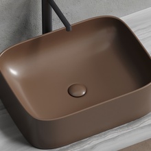 CeramicaNova Element CN6052MDB Темно-Коричневый матовый 50 Раковина 38x50,5x15 см, Италия - фото 1 - фото 3