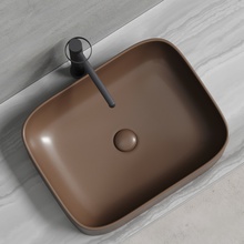 CeramicaNova Element CN6052MDB Темно-Коричневый матовый 50 Раковина 38x50,5x15 см, Италия - фото 1 - фото 4