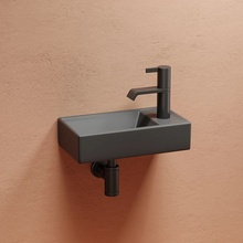 CeramicaNova Element CN6051LMDH L Антрацит тёмный матовый 41 Раковина 21,7x40,7x10 см, Италия - фото 1 - 2 CeramicaNova Element CN6051LMDH L Антрацит тёмный матовый 41 Раковина 21,7x40,7x10 см, Италия - фото 1 - фото 2