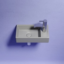 CeramicaNova Element CN6051LMH L Антрацит матовый 41 Раковина 21,7x40,7x10 см, Италия - фото 1 - фото 4