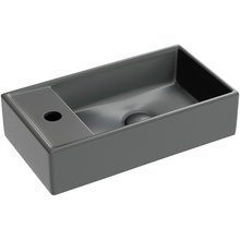 CeramicaNova Element CN6051RMDH R Антрацит тёмный матовый 41 Раковина 21,7x40,7x10 см, Италия - фото 1 - фото 1