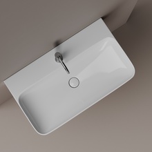 CeramicaNova Aura CN2006 Белый 80 Раковина 47,5x81,5x14 см, Италия - фото 1 - 2 CeramicaNova Aura CN2006 Белый 80 Раковина 47,5x81,5x14 см, Италия - фото 1 - фото 2