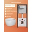 CeramicaNova Fortis CN3001_CN161001_CN121000_CN16-001W Унитаз подвесной с инсталляцией 49x37x37 см, Италия - фото 1