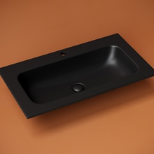 CeramicaNova Grace CN7012MB Чёрный матовый 80 Раковина 45,7x81x13,7 см, Италия - фото 1 - фото 2