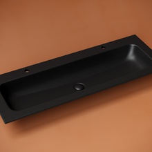 CeramicaNova Grace CN7016MB Чёрный матовый 120 Раковина 45,7x121x13,7 см, Италия - фото 1 - фото 2