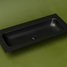 CeramicaNova Grace CN7013MBwx Чёрный матовый 100 Раковина 45,7x101x13,7 см, Италия - фото 1 - фото 2