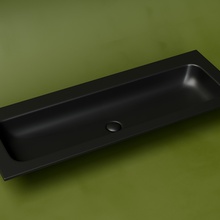 CeramicaNova Grace CN7016MBwx Чёрный матовый 120 Раковина 45,7x121x13,7 см, Италия - фото 1 - фото 2