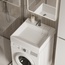 CeramicaNova Quattro CN0101 Над стиральной машиной Белая 60 Раковина 60x60x12,3 см, Италия - фото 1