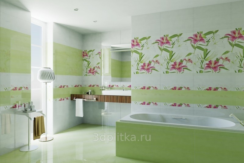 Cerrol Porto lilium 33,3x33,3 см, Польша - фото интерьера 1