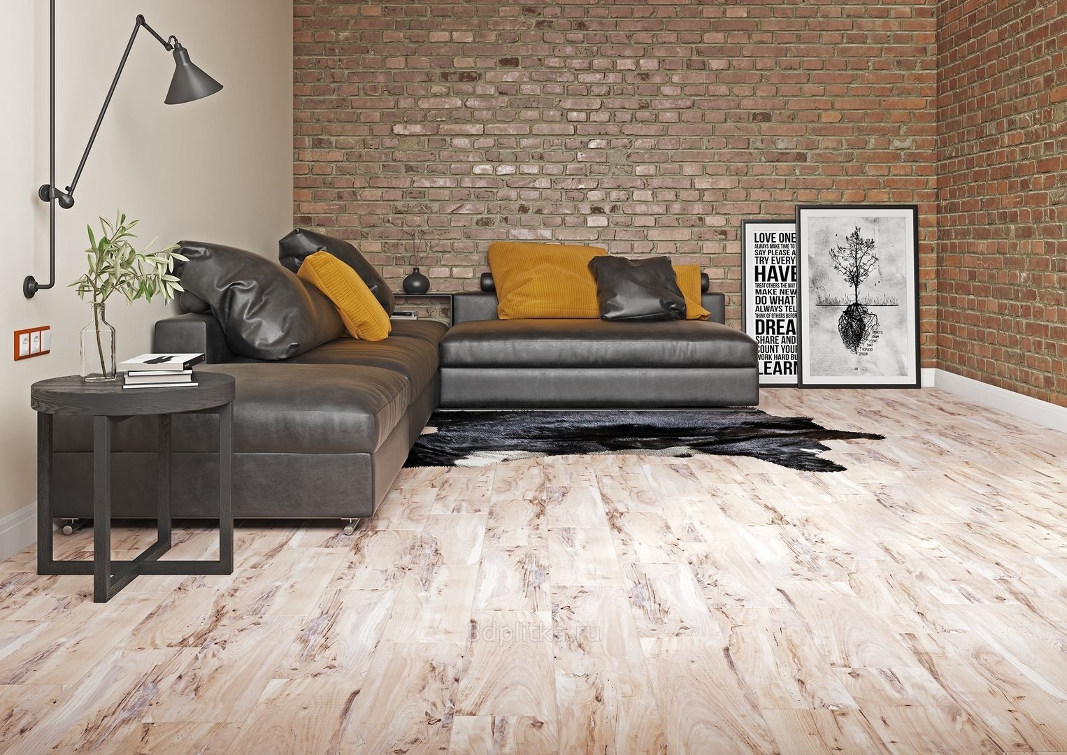 Cersanit Antiquewood 18,5x59,8 см, керамогранит, Польша, под дерево - фото интерьера 1