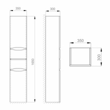 Ceruttispa Алессандрия 40 ppalp Белый R 40 Шкаф-пенал 30x35x165 см, Италия - фото 1 - фото 2