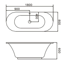 Ceruttispa Lamone CT8331 Белые 180x80 Акриловая ванна 180x80x60 см, Италия - фото 1 - фото 3
