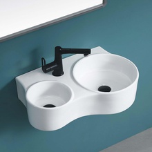 Ceruttispa Napoli Double CT9706 Двойная Белая 61 Раковина 38,5x61x18 см, Италия - фото 1 - фото 2