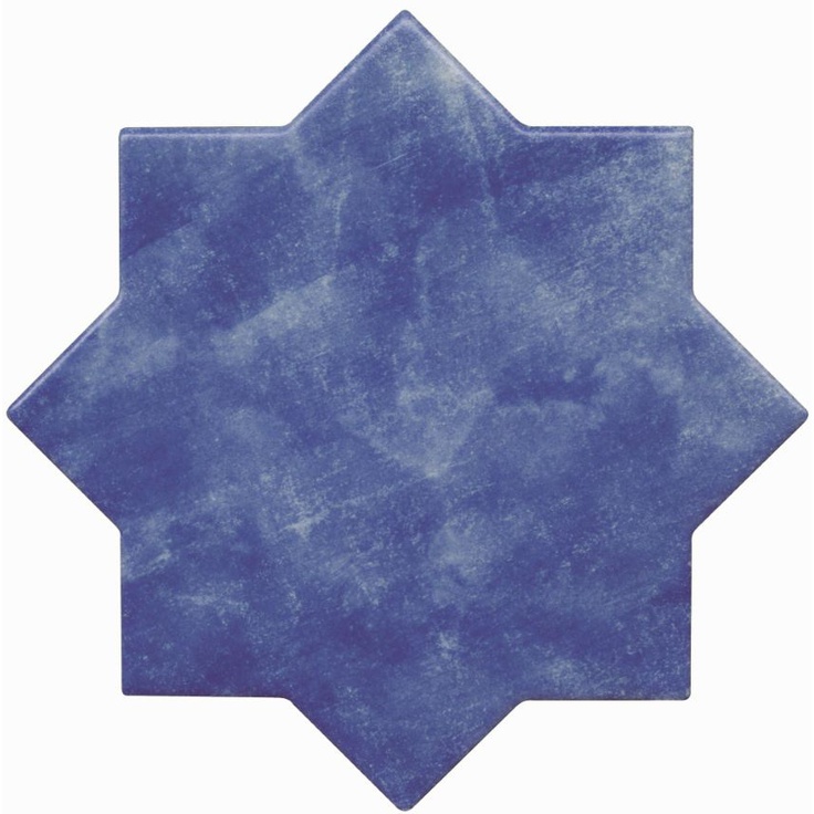 Cevica Becolors Star Electric Blue Напольная плитка 13,25x13,25 см, Испания, под камень  - фото 1
