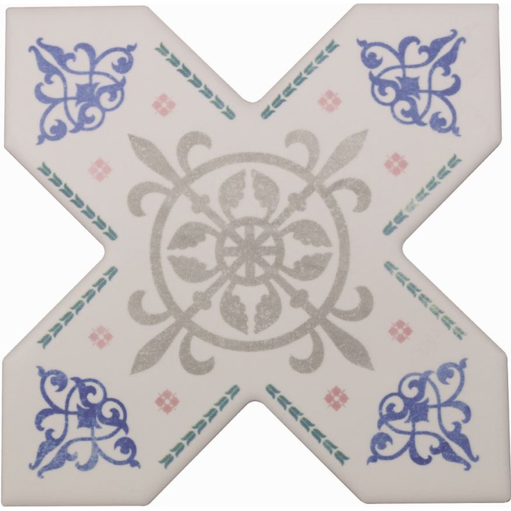 Cevica Becolors Cross Arabesque Декор 13,25x13,25 см, Испания, под камень  - фото 1