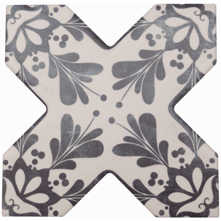 Cevica Becolors Cross Stencil Navy Декор 13,25x13,25 см, Испания, под камень  - фото 1