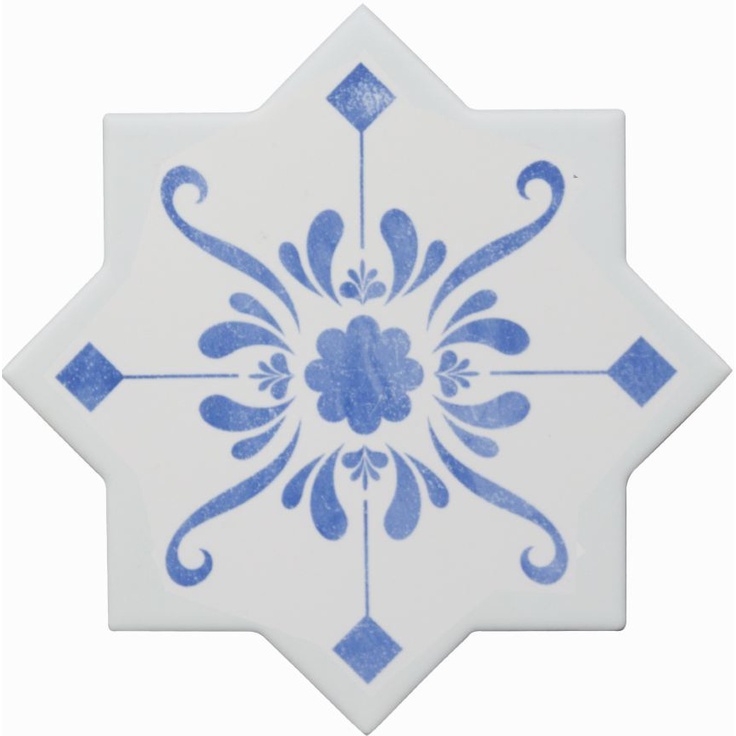 Cevica Becolors Star Stencil Electric Blue Декор 13,25x13,25 см, Испания, под камень - фото 1 Cevica Becolors Star Stencil Electric Blue Декор 13,25x13,25 см, Испания, под камень - фото 1