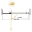 Cezares SLIDER-B-1-90/100-BR-BORO Стекло бронза/Профиль Брашированное золото 90/100 Душевая дверь 0,8x90x195 см, Италия - фото 2