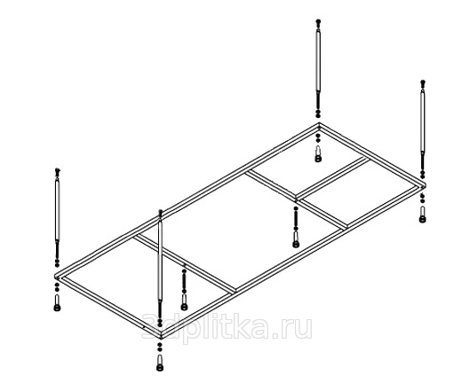 Cezares EMP-180-80-MF-R 180х80 каркас для ванны 🏆 купить в Москве. Цены ...