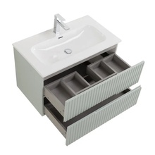 Cezares Duet-n Жемчужный зелёный 80 Тумба для раковины 45,7x80x50 см, Италия - фото 1 - фото 4