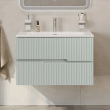 Cezares Duet-n Жемчужный зелёный 80 Тумба для раковины 45,7x80x50 см, Италия - фото 1 - фото 2