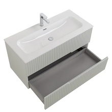 Cezares Duet-n Жемчужный серый 100 Тумба для раковины 45,7x100x50 см, Италия - фото 1 - фото 4