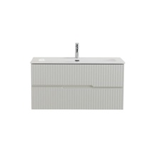 Cezares Duet-n Жемчужный серый 100 Тумба для раковины 45,7x100x50 см, Италия - фото 1 - фото 1