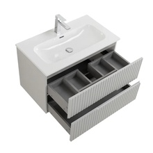 Cezares Duet-n Жемчужный серый 80 Тумба для раковины 45,7x80x50 см, Италия - фото 1 - фото 3