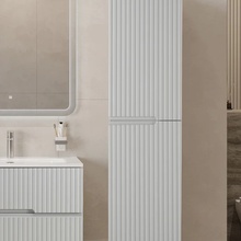 Cezares Duet-n Жемчужный серый 40 Шкаф-пенал 30x40x150 см, Италия - фото 1 - фото 2