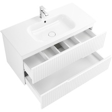 Cezares Duet-n Bianco Opaco 90 Тумба для раковины 45,7x90x50 см, Италия - фото 1 - фото 4