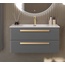 Cezares Eco Тёмно-серый матовый 80 Тумба для раковины 45,7x80x50 см, Италия - фото 2