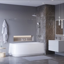 Cezares Lux Белая глянцевая 165х80 R Акриловая ванна 165x80 см, Италия - фото 1 - фото 2