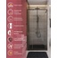 Cezares Lux B-FS-11-100-C-GM Прозрачное стекло / Профиль Оружейная сталь 100х195 Душевая дверь 100x195 см, Италия - фото 2