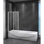 Cezares Relax RELAX-V-2-80/140-C-Bi Прозрачное стекло / Хром 80х140 Шторка для ванны 80,1x140 см, Италия - фото 1