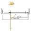 Cezares Slider SLIDER-B-1-100/110-BR-BORO Стекло бронза/Профиль Брашированное золото 100/110 Душевая дверь 0,8x100x195 см, Италия - фото 2