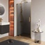 Cezares Slider SLIDER-B-1-100/110-GRIGIO-BORO Стекло серое/Профиль Брашированное золото 100/110 Душевая дверь 0,8x100x195 см, Италия - фото 1
