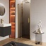 Cezares Slider SLIDER-B-1-70/80-BR-BORO Стекло бронза/Профиль Брашированное золото 70/80 Душевая дверь 0,8x70x195 см, Италия - фото 1