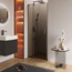 Cezares Slider SLIDER-B-1-70/80-BR-GM Стекло бронза/Профиль Оружейная сталь 70/80 Душевая дверь 0,8x70x195 см, Италия - фото 1