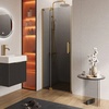 Cezares Slider SLIDER-B-1-70/80-GRIGIO-BORO Стекло серое/Профиль Брашированное золото 70/80