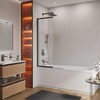 Cezares Slider SLIDER-FIX-VF-11-90/150-C-NERO Прозрачное стекло / Профиль Черный матовый 90х150