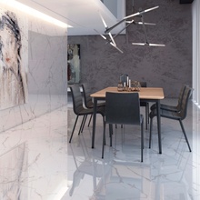 Cifre Bianco 60x120 см, керамогранит, Испания, под мрамор, глянцевая - фото интерьера 1 - фото 1