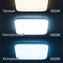Citilux Симпла CL714K900G Светильник 53,5x53,5x8 см, Дания - фото 1 - фото 4