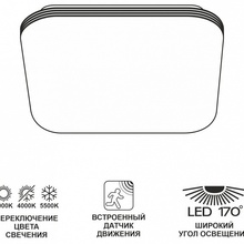 Citilux Симпла CL714K24SV Светильник 28,5x28,5x6,5 см, Дания - фото 1 - фото 2