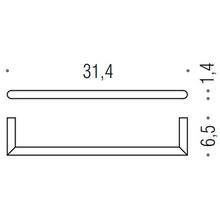 Colombo Design Mini B4009.NM Черный матовый Полотенцедержатель 6,5x31,4x1,4 см, Италия - фото 1 - фото 2