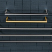 Colombo Design Mini B4011.NM Чёрный матовый 61 Полотенцедержатель 6,5x61,4x1,4 см, Италия - фото 1 - фото 2