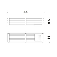 Colombo Angolari B9633.NM Черная матовая Полка 11x44x8,5 см, Украина - фото 1 - фото 3